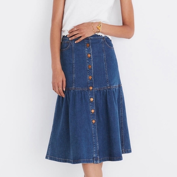 Madewell Dresses & Skirts - Madewell Jean Button-up Skirt